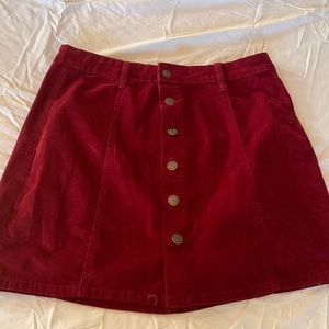 EUC Yumi Corduroy Burgundy  Skirt Size 11 (30)
